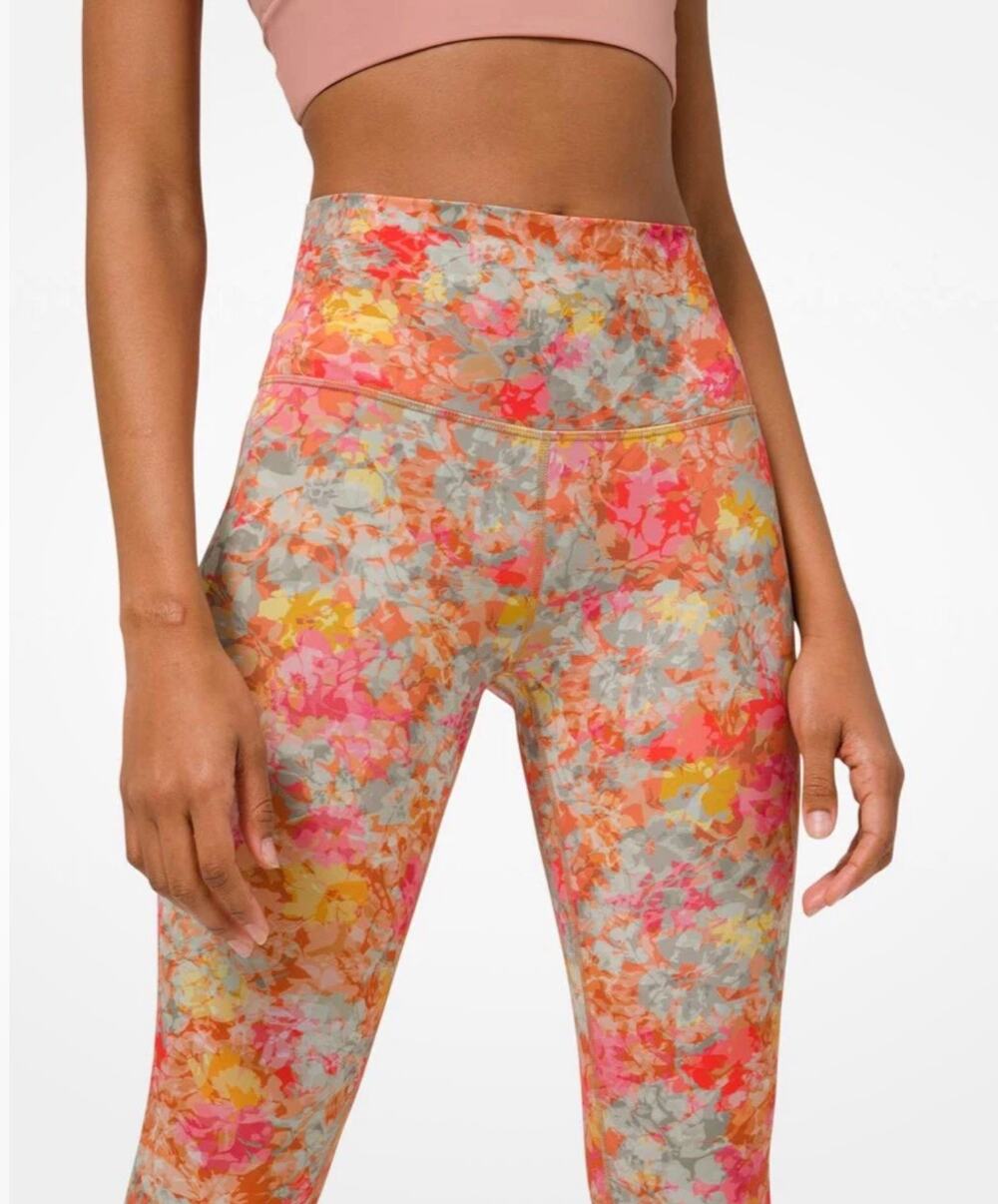 Lululemon Align Pant 28" Pants Inflorescence Floral W5BZ0S High Rise Sz 4 *EUC